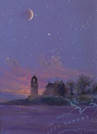 Frozen Morning By Barcelona Based Artist Anna Bussot Featuring The Corran Point Lighthouse At Ardgour Acrylic A Scottish Painting Lighthouse Painting Artist