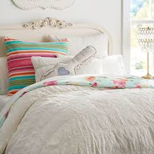 Made from a variety of scarves, this bedding (pillows not included) is sure to make a statement. Junk Gypsy Crocheted Lace Girls Duvet Cover Sale Pottery Barn Teen
