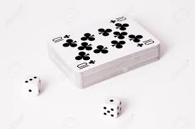 Number sense card game trash: Poker Cards And Dice Game Stock Photo Picture And Royalty Free Image Image 88176287