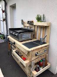 Recycled Wood Pallet Outdoor Kitchen Idea Have You Been Planning Through To Add Your Hous Pallet Outdoor Kitchen Ideas Diy Outdoor Kitchen Wood Pallet Outdoor