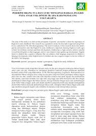 Namun cara membacanya bisa jauh berbeda. Pdf Persepsi Orang Tua Dan Guru Mengenai Bahasa Inggris Pada Anak Usia Dini Di Tk Aba Karangmalang Yogyakarta