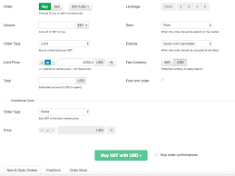 Kraken Bitcoin Dashboard With Advanced Tab Selected Kraken Bitcoin Gemini Kraken