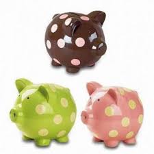 Pretty Polka Dots Porcelain Piggy Banks Piggy Bank Piggy Baby Piggy Banks