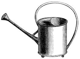 Black And White Pot Clipart Vintage Garden Printable Old Fashioned Watering Pail Black And White Graphics Free Digital Gardening Image Wate Clip Art Vintage Vintage Gardening Clip Art