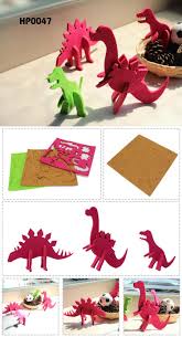 Kids Felt 3d Dinosaur Puzzle Product Measurements 27 8 27 8cm Material Eco Friendly 5mm Thicknessfelt Feature Eco Felt Crafts Crafts Crafts For Kids