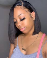 Short hair, trimmed by layers, provide beneficial underlining of hair texture, quickly and easily fit (for example, a bean with milled ends). Bob Short 13x4 Lace Front Wigs Side Part For Black Women Celie Hair