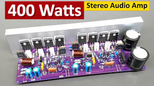 Because of the voltage range and low noise productions. 400 Watts Stereo Audio Amplifier Board Diy 2sc5200 2sa1943 Share Project Pcbway