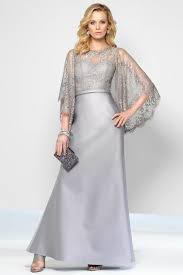 Black And Silver Gown Dress Silver Lace Gown Silver Gray Lace Dress For A Wedding Evening Gowns With Sleeves Mother Of The Bride Dresses Bride Dress