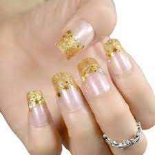Jindin 24 Sheet French Fake Nails With Nail Glue Long Design Shiny Acrylic False Press On Nails Fo Christmas Nails Acrylic Christmas Nail Designs Glue On Nails