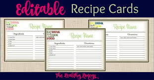 Cut the paper to the size that will best work for your recipe box or recipe book. Real Food Recipe Cards Diy Editable The Healthy Honey S