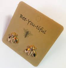 Bee Earrings, Silver or Gold, Bee Studs, Bee You, Bridal Party Gift, Gold,  Minimalist Earring, Bee Decor, Gift for Honey