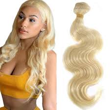 Natural color hair could be dyed by yourself. Amazon Com 613 Bleach Blonde Human Hair Bundle Body Wave 1 Bundle 100g Set Remy Brazilian Hair 100 7a Brazilian Remy Weave Double Weft Thick Soft Hair Extensions For Women 8inch Beauty