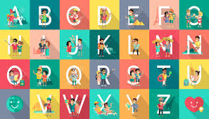 Get a the alphabet people mug for your fish josé. Alphabet Mobile People Illustration Flat Design Abc Vector With People Using Computer And Mobile Devices Simple White Letters And Human Character Collection Social Network Communication Concept Royalty Free Cliparts Vectors And Stock