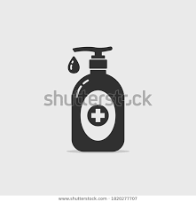 Black Hand Sanitizer Bottle Vector Icon Stock Vector Royalty Free 1820277707 Black Hand Vector Icons Hand Sanitizer