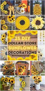 25 Sunflower Dollar Store Diy Home Decor Ideas In 2020 Fall Crafts Diy Dollar Store Diy Sunflower Crafts