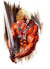 By the power of greyskull.as in, by something else's power, he now has the power! He Man Wikipedia