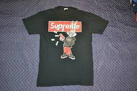 The largest amount of outfits can be found in central city's thrift store, along with a couple of scouters. Supreme Gucci Money Gun Air Jordan S Bugs Bunny Bootleg Fotl Small Shirt Hype 29 99 Picclick