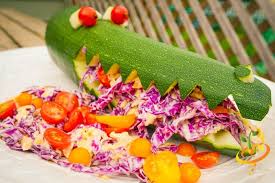 But in roughly three to six weeks, it will be a time when zucchini seems to take over everything. How To Make A Stuffed Zucchini Crocodile Zucchini Homemade Coleslaw Leafy Green Salads