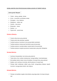 Tumpahan, bekas hujan, ruangan yang berantakan, kabel yang tidak dirapikan, dan cedera ini merupakan salah satu jenis kecelakaan di tempat kerja yang sangat umum di segala sektor, bukan hanya bagi mereka yang menjalani. Keselamatan Di Tempat Kerja Studocu