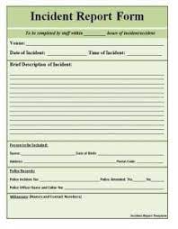 Employee Incident Report Template Incident Report Form Incident Report Report Template