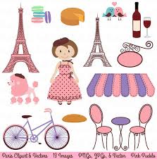 Paris Clip Art Clipart French Clipart Clip Art With Eiffel Etsy Paris Clipart Art Clipart Clip Art