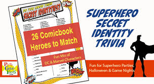 Perhaps it was the unique r. Comic Book Hero Secret Identities Trivia Game