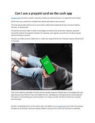 Cash app has grown in popularity — and so have cash app scams. Can I Use A Prepaid Card On The Cash App By Asif Javed Issuu