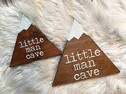 With its aged whitewashed appearance, the finish of the dresser and crib is what is trending is rustic design today. Amazon Com Woodland Nursery Decor Rustic Nursery Decor Little Man Cave Sign Mountain Nursery Decor Handmade