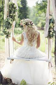 Wedding photo poses with a swing hanging from a tree. 73 Tree Swings Ideas Tree Swing Swing Garden Swing