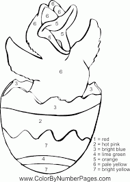 These free easter color by number sheets are great for kids to color on their own. Easter Color By Number Coloring Home