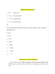 Soal ini merupakan fungsi yang berbentuk y = yang dapat diselesaikan dengan menggunakan rumus. Lanjutan Diferensial
