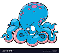 Octopus Royalty Free Vector Image Vectorstock Car Bumper Stickers Cartoon Design Car Cartoon