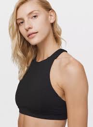 Lululemon Womens Sports Bra High Neck Black Free To Be Serene Size 4  Unpadded