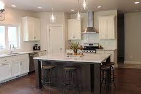 L Shaped Corner Pantry Centered Range Kitchen Remodel Small Small Kitchen Layouts Kitchen Layout