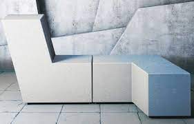 Modular Reconstructed Stone Bench Up By Metalco Design Pio Titotoso Design Panchine Panchina Di Pietra Arredo Urbano