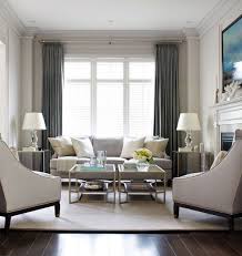 Elegant Living Room With Light Grey Sofa And Arm Chairs With Timber Trim Dark Grey Curt Living Room Furniture Layout Elegant Living Room Curtains Living Room