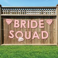 Ideas for one day backyard bachelorettes ~ our favorite bachelorette party… Big Dot Of Happiness Bride Squad Large Rose Gold Bridal Shower Or Bachelorette Party Decorations Bride Squad Outdoor Letter Banner Target