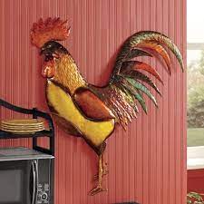 Randy Rooster Metal Wall Hanging Rooster Wall Art Metal Rooster Wall Art Rooster Wall