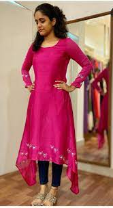 Asymmetric Kurti In 2020 Designer Kurti Patterns Simple Kurti Designs Long Kurti Designs