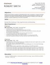 Begin with your contact details, use bold and large headings and chronologically format your resume for easy reading. Chairman Resume Samples Qwikresume