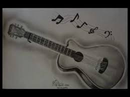 Guitar Pencil Drawing Youtube Guitar Drawing Music Sketch Pencil Drawings
