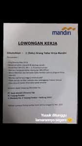 We did not find results for: Lowongan Pekerjaan Pt Mandiri Persero Tbk Kantor Cabang Tanjung Pandan Bangka Belitung Net Madia Online