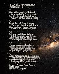 We did not find results for: Hilang Sudah Sebutir Bintang Abdul Halim R E Sastera Vaganza Asean