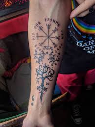 Vegvisir And Yggdrasil By Sam At Sam S Tattoo Studio Yerevan Armenia Viking Tattoos Arm Tattoos For Guys Tattoos For Guys