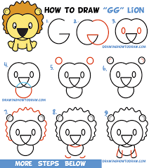 Learn How To Draw A Cute Cartoon Lion From Letters G G Easy Step By Step Drawing Tutorial For Kids How To Draw Step By Step Drawing Tutorials Drawing Simple shapes sometimes make the funniest faces.