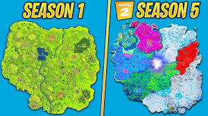 Season 5 doesn't give us a completely new map, but there are a bunch of map changes, including the addition of both desert and jungle biomes, making the chapter 2 map a little more like the chapter 1 map, and a little bit more. Evolution Of The Entire Fortnite Island Season 1 Chapter 2 Season 5 Youtube