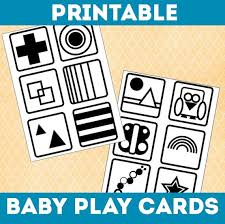 Printable Baby Play Cards Black White High Contrast Etsy Baby Play Activities Newborn Play Infant Activities