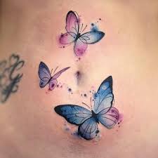 What kind of art is the yellow butterfly? 30 Stunning Watercolor Butterfly Tattoos
