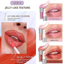 3 Colors Lip Oil, Hydrating Lip Gloss Set, Tinted Lip Balm, Long Lasting  Non-sticky Lipgloss With Big Head Brush