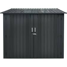 Hanover Galvanized Steel Bicycle Storage Shed Hanbikeshd Gry The Home Depot In 2020 Bicycle Storage Shed Bicycle Storage Steel Bicycle